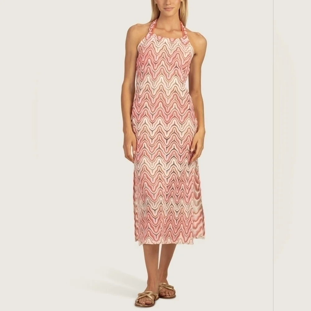 Trina Turk Serafina‎ Crochet Halter Maxi Swirl Dress Size XS New - Picture 7 of 13